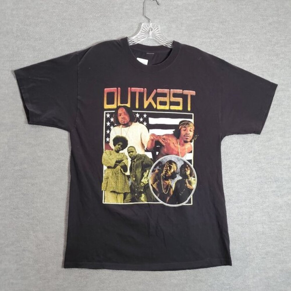 Outkast Men Shirt Large Black Stankonia Graphic Crew Neck Short Sleeve Tee